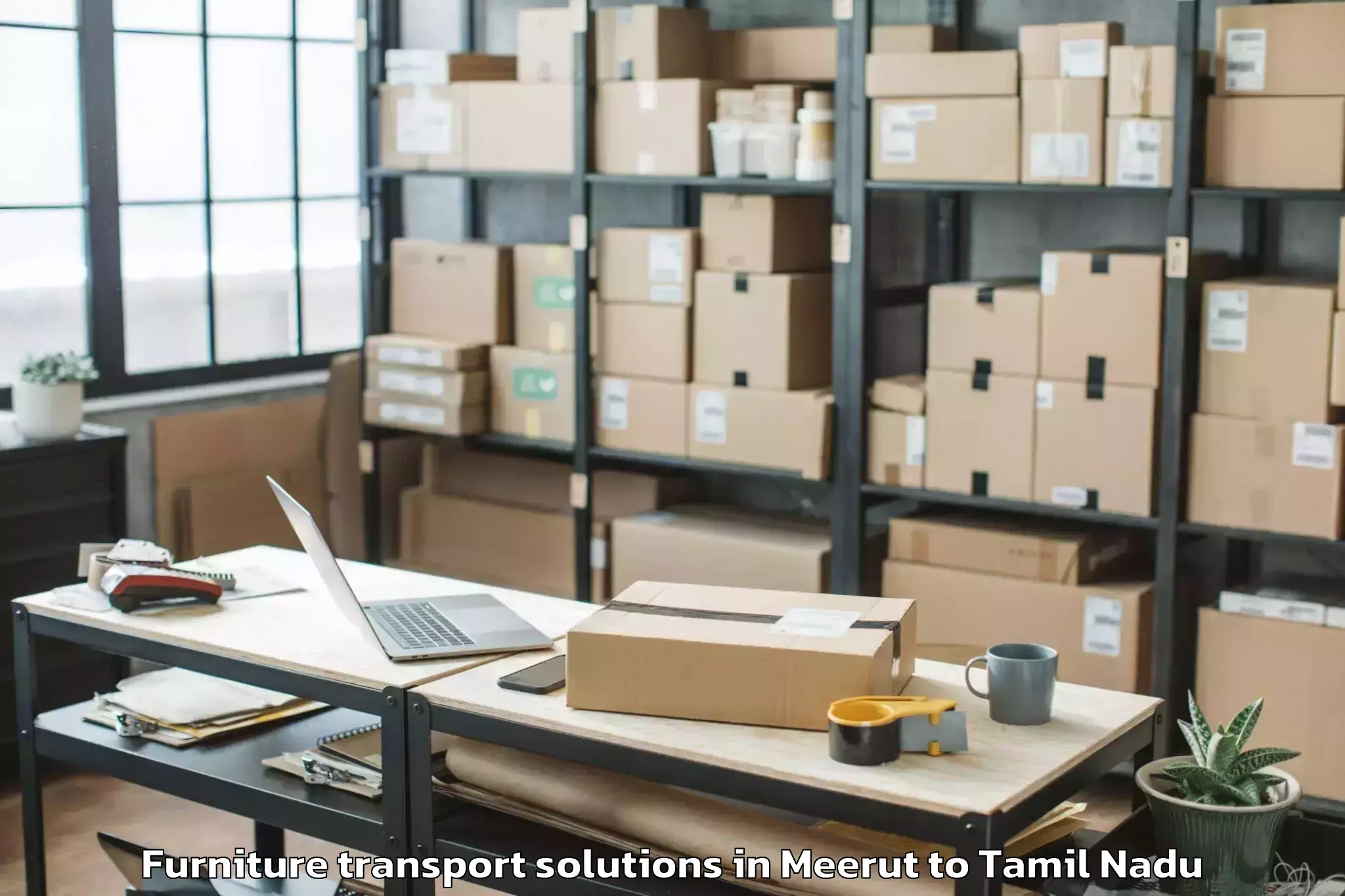 Affordable Meerut to Viraganur Furniture Transport Solutions